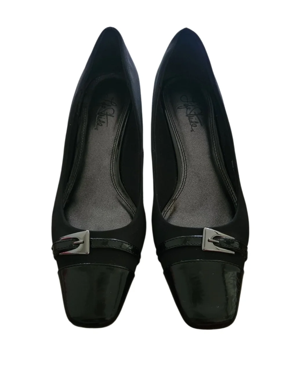 Classic Black Low Heel Women's Pumps Sz 10 - Picture 4 of 4